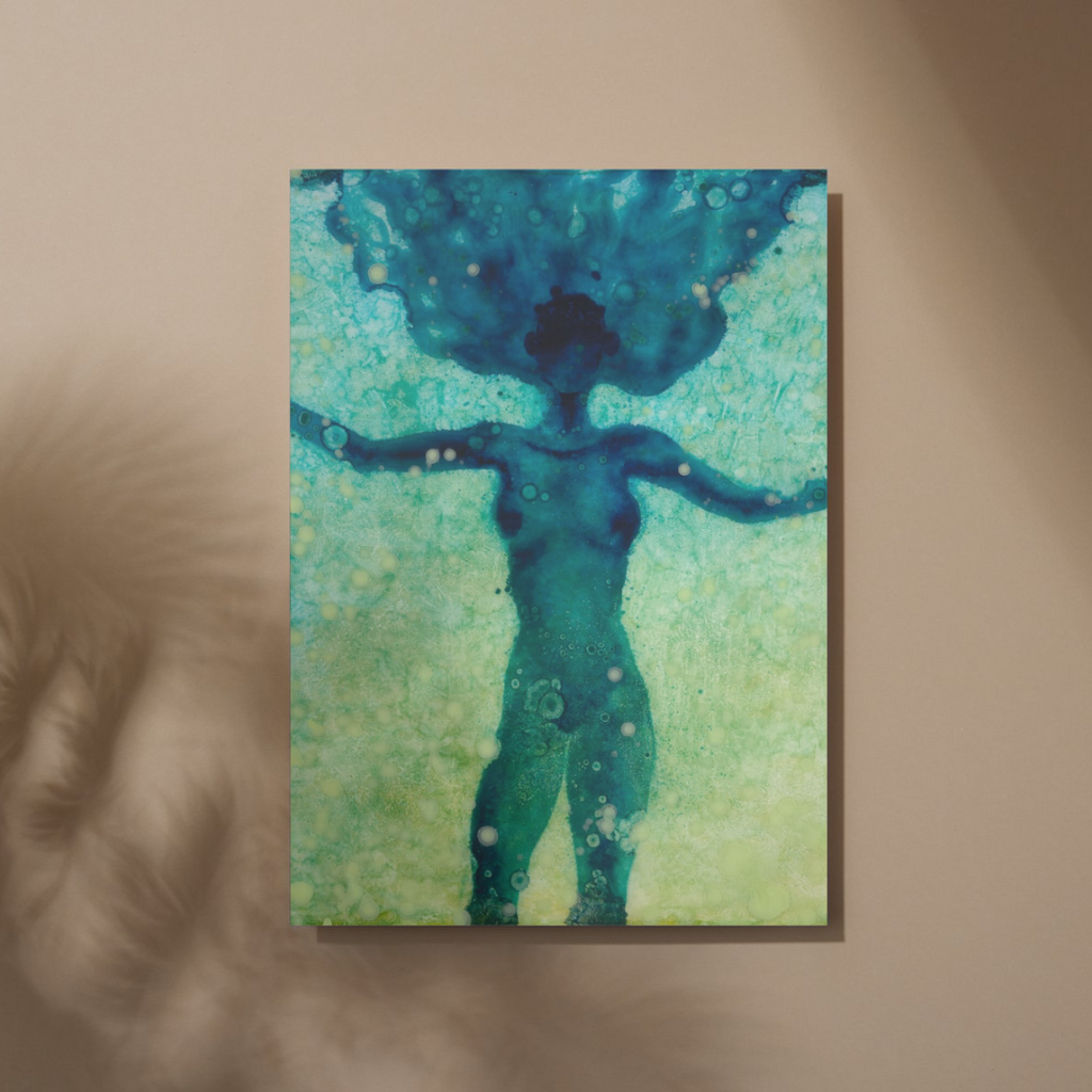 "Afloat" - Painting By Ruben Aira Jr. Hawiian Carvings, Surfboard art, wall art Hawaii Art, spirit, inspiration, waves, mountains, relics, resin art, museum pieces.