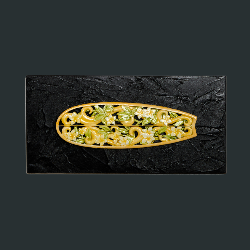 "Plumeria Breeze" - Limited Edition Museum Collection Miniature Surfboards