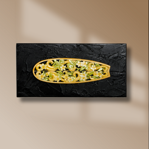 "Plumeria Breeze" - Limited Edition Museum Collection Miniature Surfboards