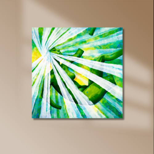  “Serenity” Metal Print — 1:50 limited edition art piece by Ruben Aira Jr. Paintings and artwork inspired by ocean flow, tropical flowers, and island harmony. Hawaiian Art, Hawaiian Sculpture, Surfboards, Surfing, Surf Art, Surfboard Art.