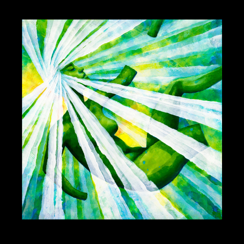  “Serenity” Metal Print — 1:50 limited edition art piece by Ruben Aira Jr. Paintings and artwork inspired by ocean flow, tropical flowers, and island harmony. Hawaiian Art, Hawaiian Sculpture, Surfboards, Surfing, Surf Art, Surfboard Art.