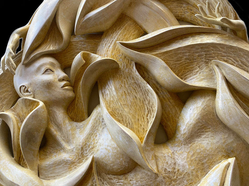 "Aura" - Original Artwork by Ruben Aira Jr. Hawaiian wall art Carving. Made on Oahu, in Hawaii. (2020) 