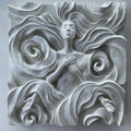 Hawaiian artist Ruben Aira Jr.'s "Receive" a Hand carved art piece.